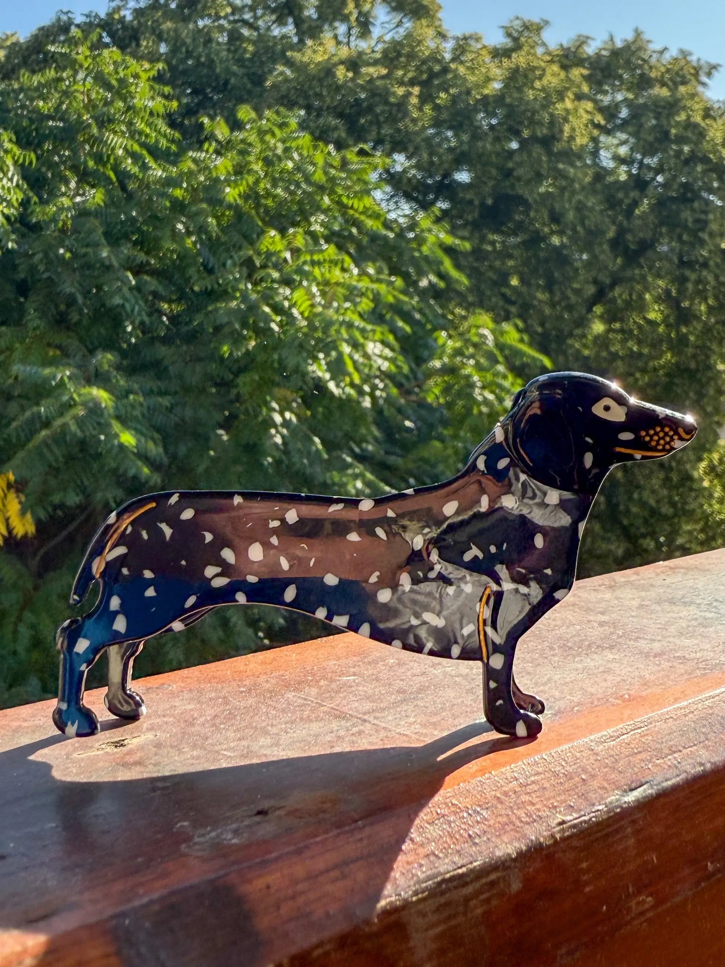 Haarspange Hund Tigerdackel schwarz - Elegantes Haaraccessoire mit Tigerstreifen Mein Shop