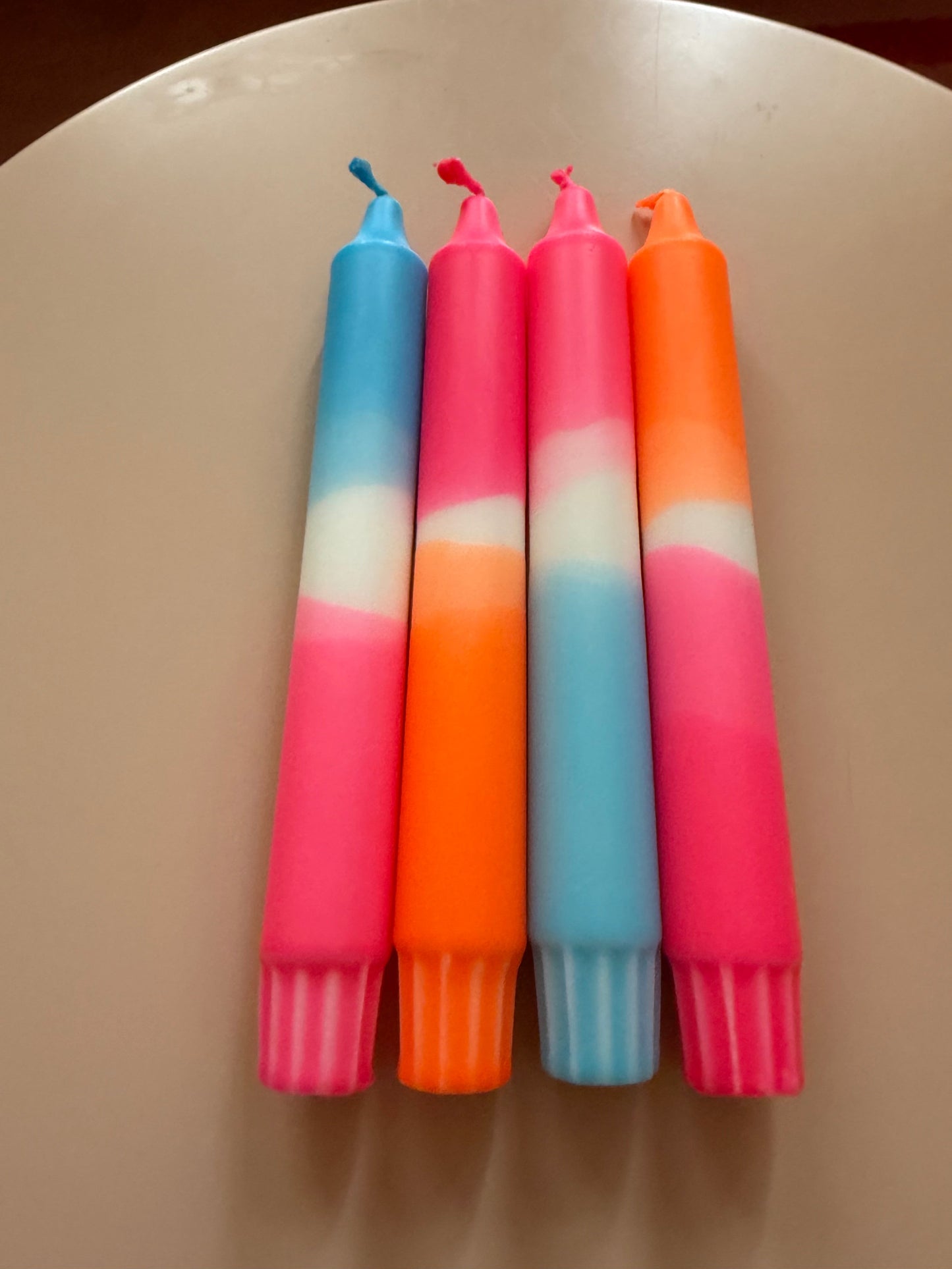 Neon Dip Dye Kerzen 4er Set - Berry Candyshop Mein Shop