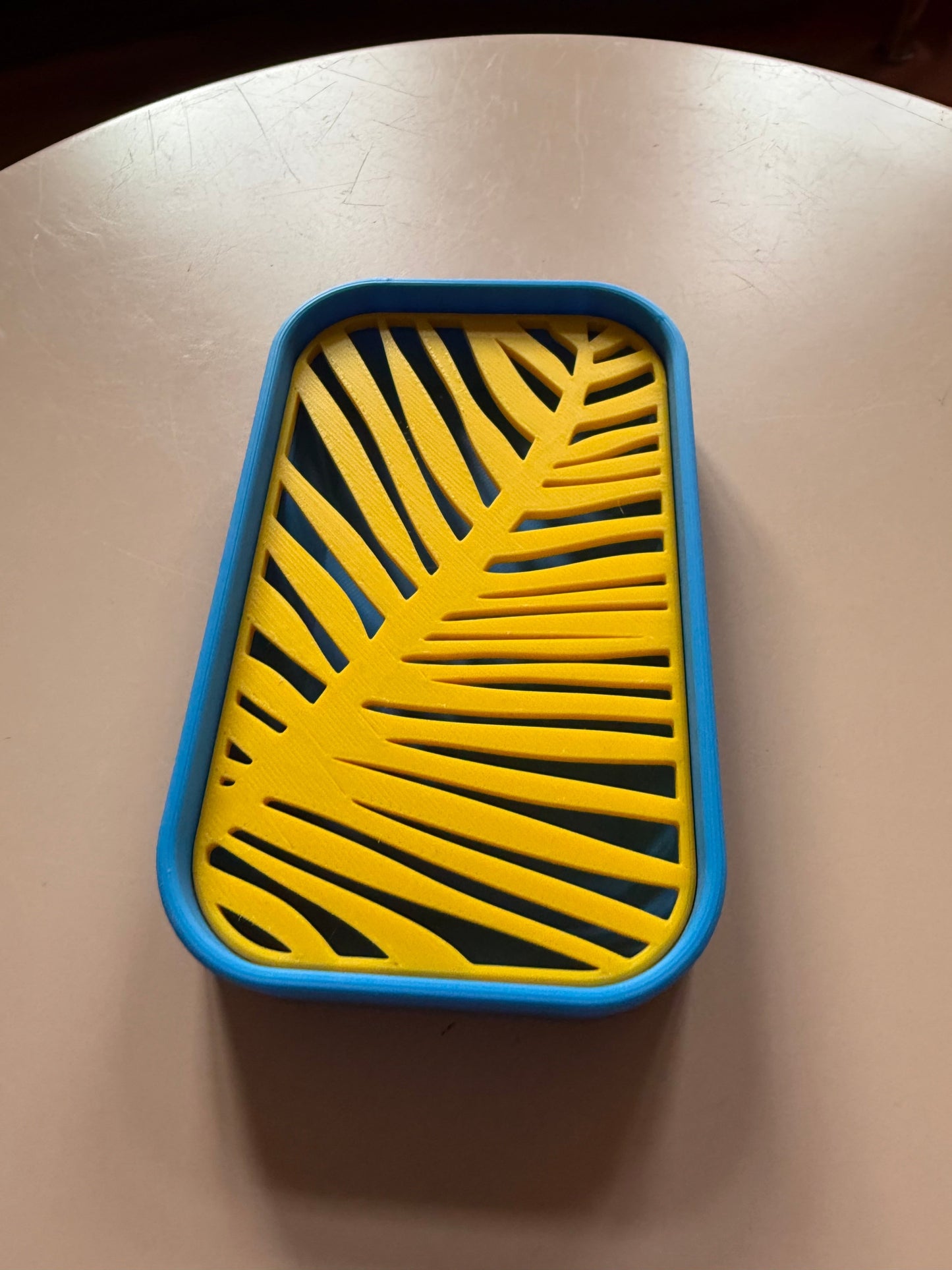 3D Gedruckte Seifenschale Blau Gelb - Nachhaltig & Modern | Designer Badezimmer Deko WichtigeDinge