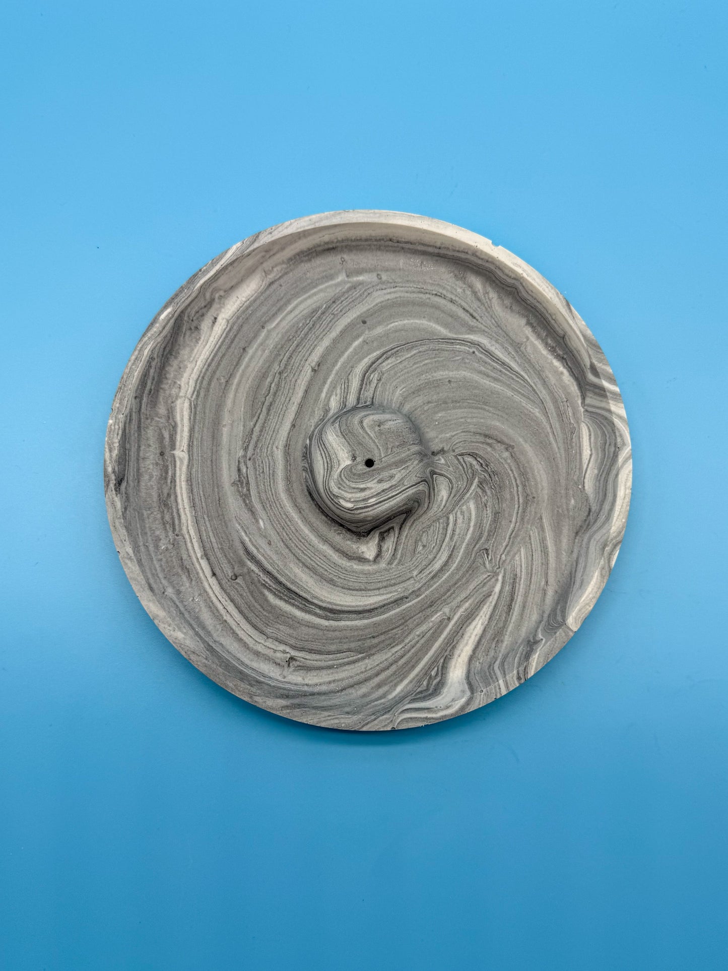 Räucherstäbchenhalter Rund gelb Marble Look - Handgemachte Designer Deko WichtigeDinge