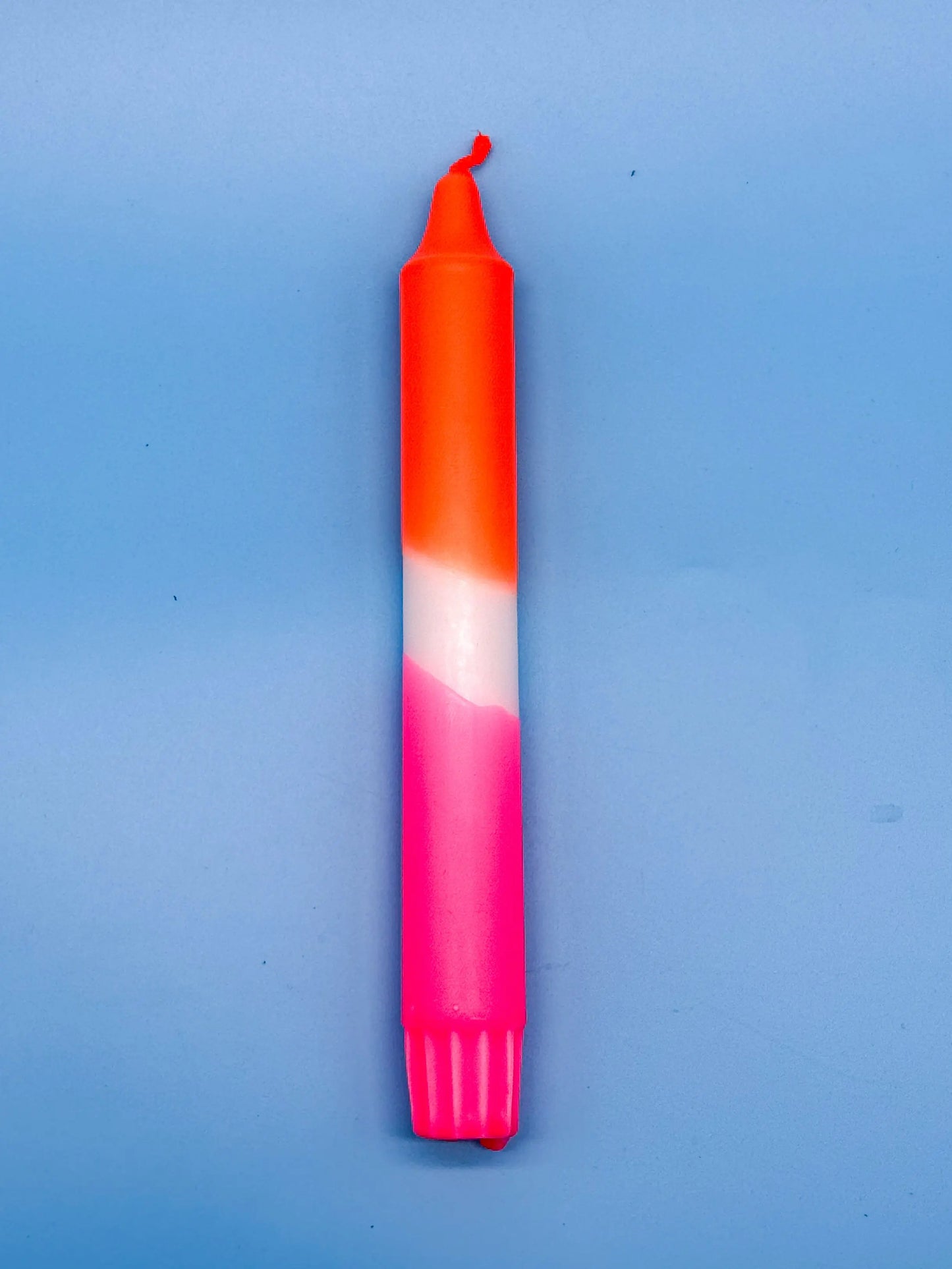 Handgefärbte Dip Dye Kerzen Neon Orange & Pink - Einzelstück oder 4er Set Mein Shop