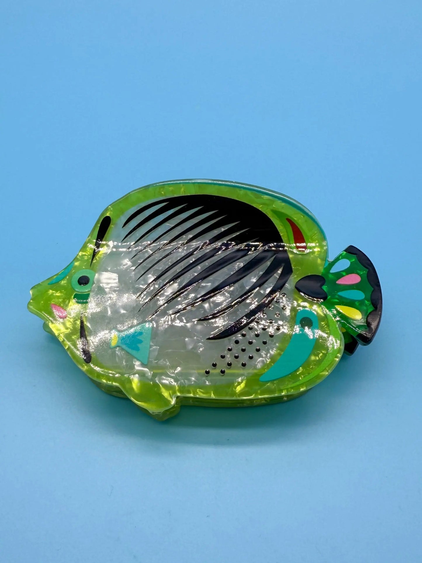 Haarklammer bunter Fisch Forelle - Tropischer Haarschmuck Mein Shop