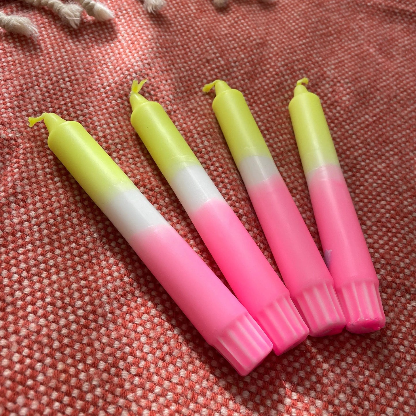 Handgefärbte Dip Dye Kerzen - Glow Up Mein Shop