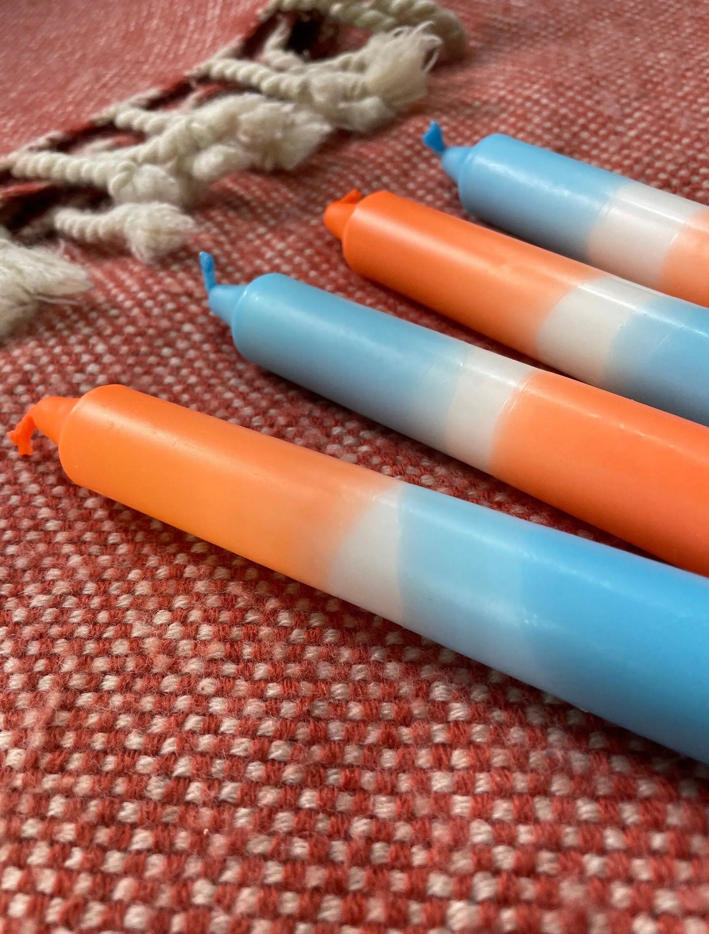 Handgefertigte Dip-Dye Kerze - Ocean Sunset Mein Shop
