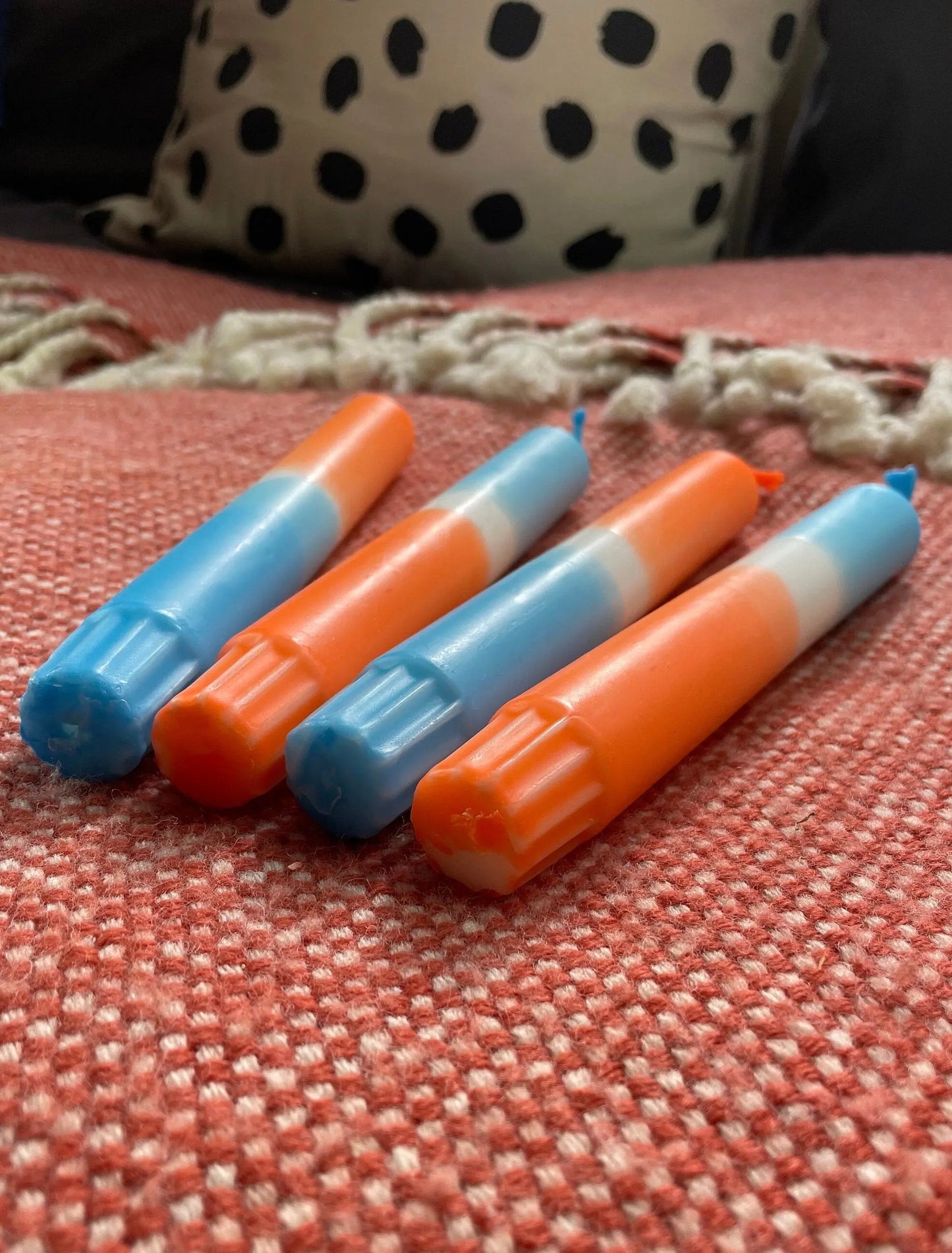 Handgefertigte Dip-Dye Kerze - Ocean Sunset Mein Shop