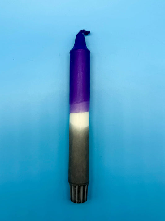 Handgefärbte Dip Dye Kerze - Purple Shadow Mein Shop