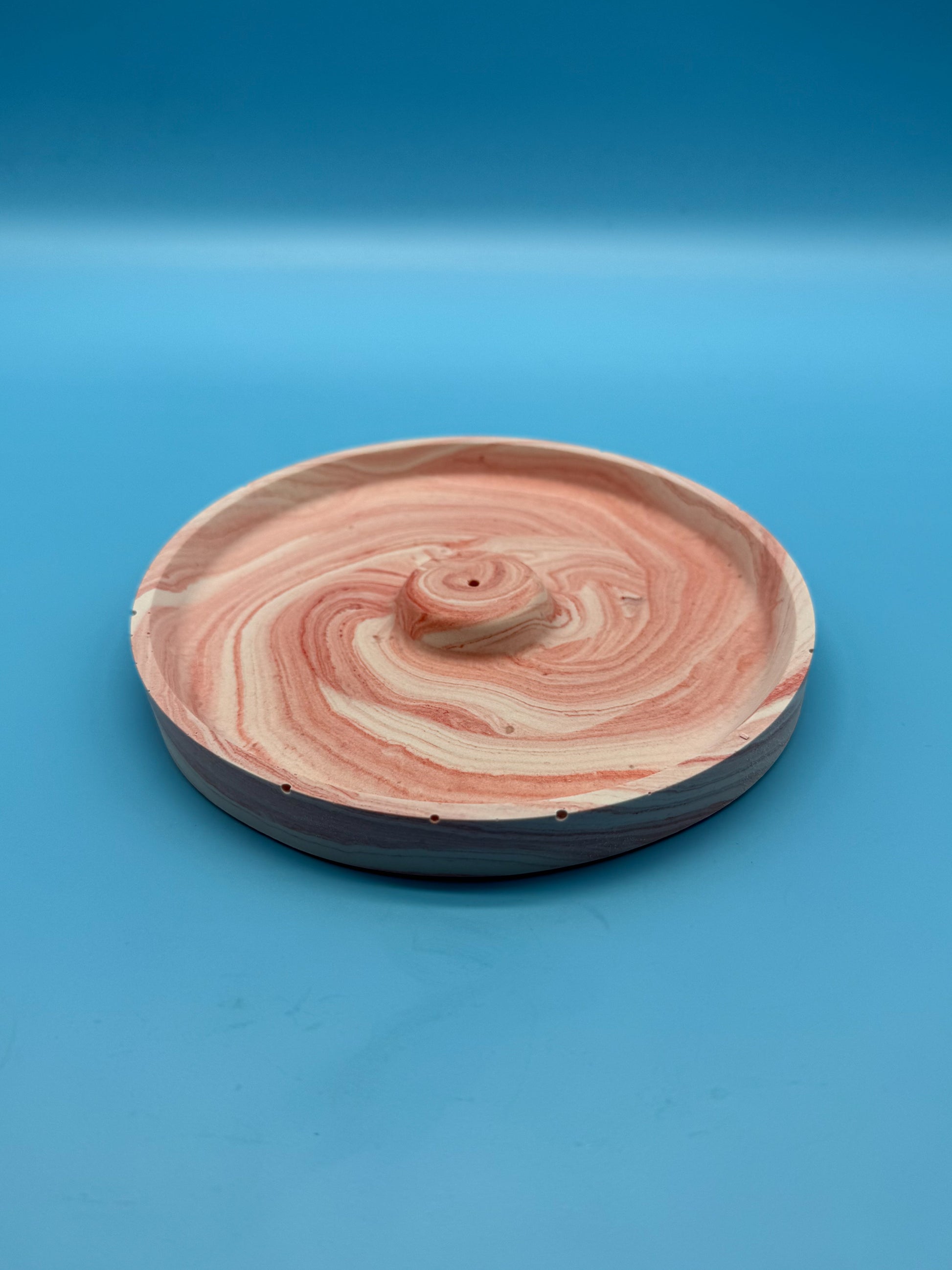 Räucherstäbchenhalter Rund Marble Look - Handgemachte Designer Deko WichtigeDinge