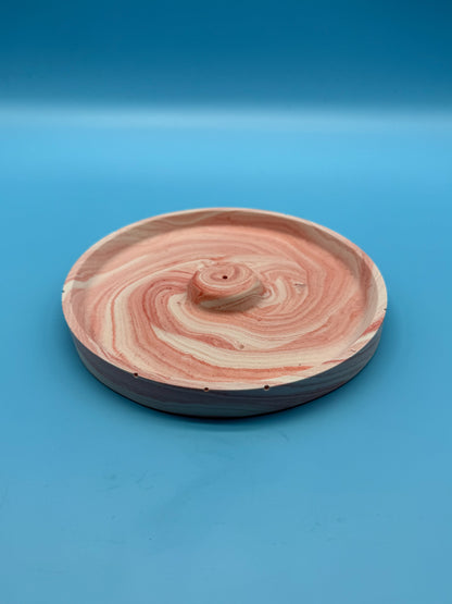 Räucherstäbchenhalter Rund Marble Look - Handgemachte Designer Deko WichtigeDinge