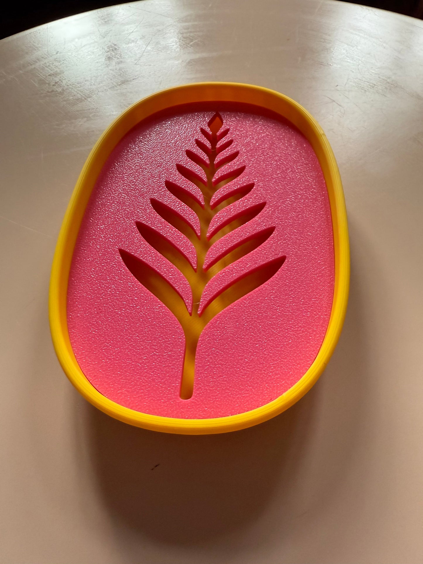 3D Gedruckte Seifenschale Modern Orange Grün - Nachhaltig | Designer Badezimmer Deko WichtigeDinge