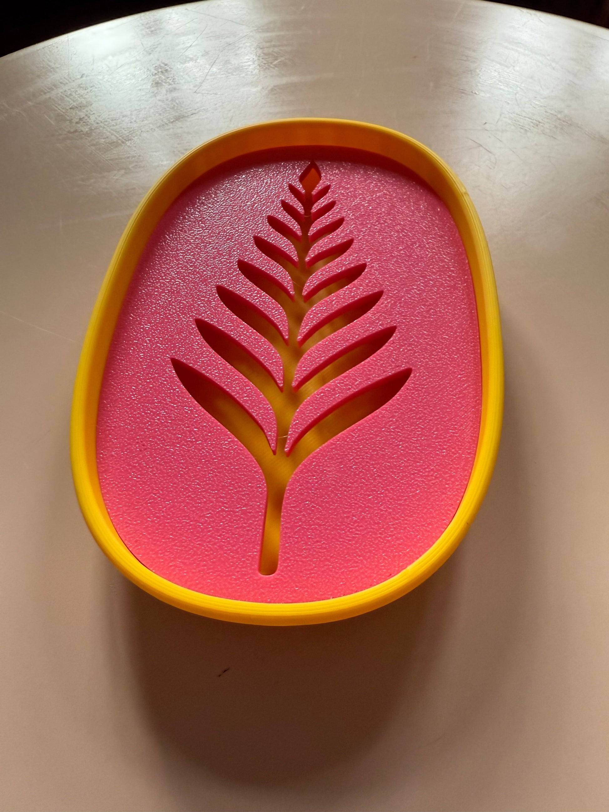 3D Gedruckte Seifenschale Modern Orange Grün - Nachhaltig | Designer Badezimmer Deko WichtigeDinge