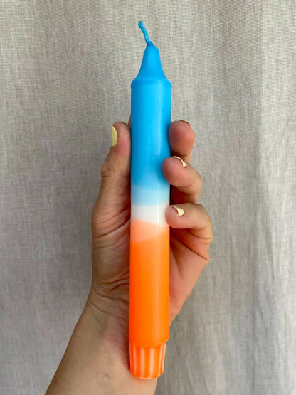 Handgefertigte Dip-Dye Kerze - Ocean Sunset Mein Shop