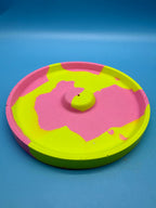 Räucherstäbchenhalter Rund Neon Gelb Pink - Handgemacht Designer Deko WichtigeDinge