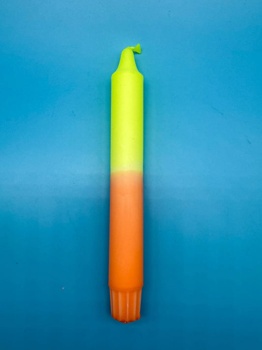 Handgefärbte Dip Dye Kerze - Sunburst Energy Mein Shop
