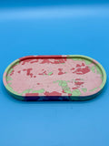Ablage Oval Splatter Melon - Handgemacht Designer Deko Schale WichtigeDinge