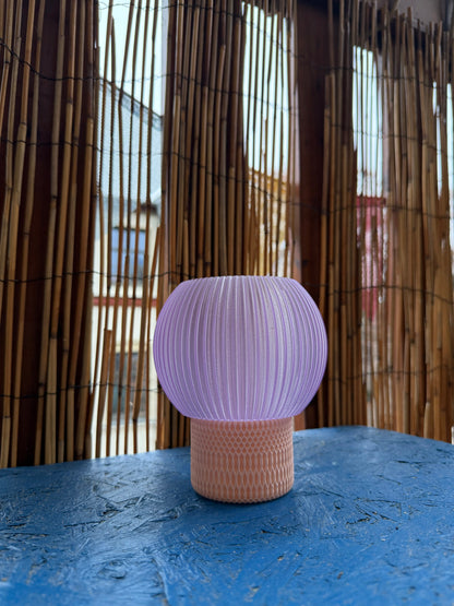 3D gedruckte LED Teelicht Lampe – Rund/ Rosa Stimmungslicht | Modernes Liht WichtigeDinge