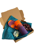 Geschenkset „Halloween“ – Stumpenkerze Twilight Splash + Ablage