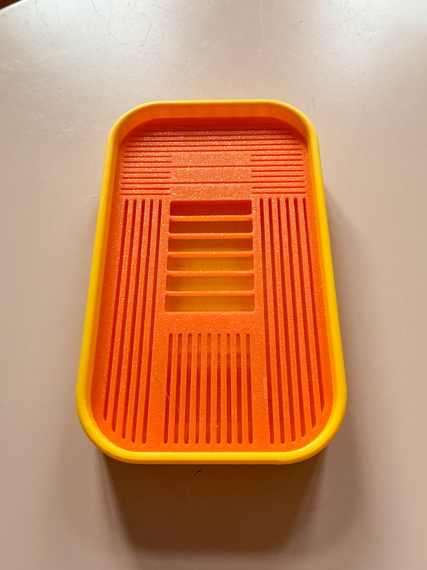 3D Gedruckte Seifenschale orange und gelb modern - Nachhaltig & Modern | Designer Badezimmer Deko WichtigeDinge