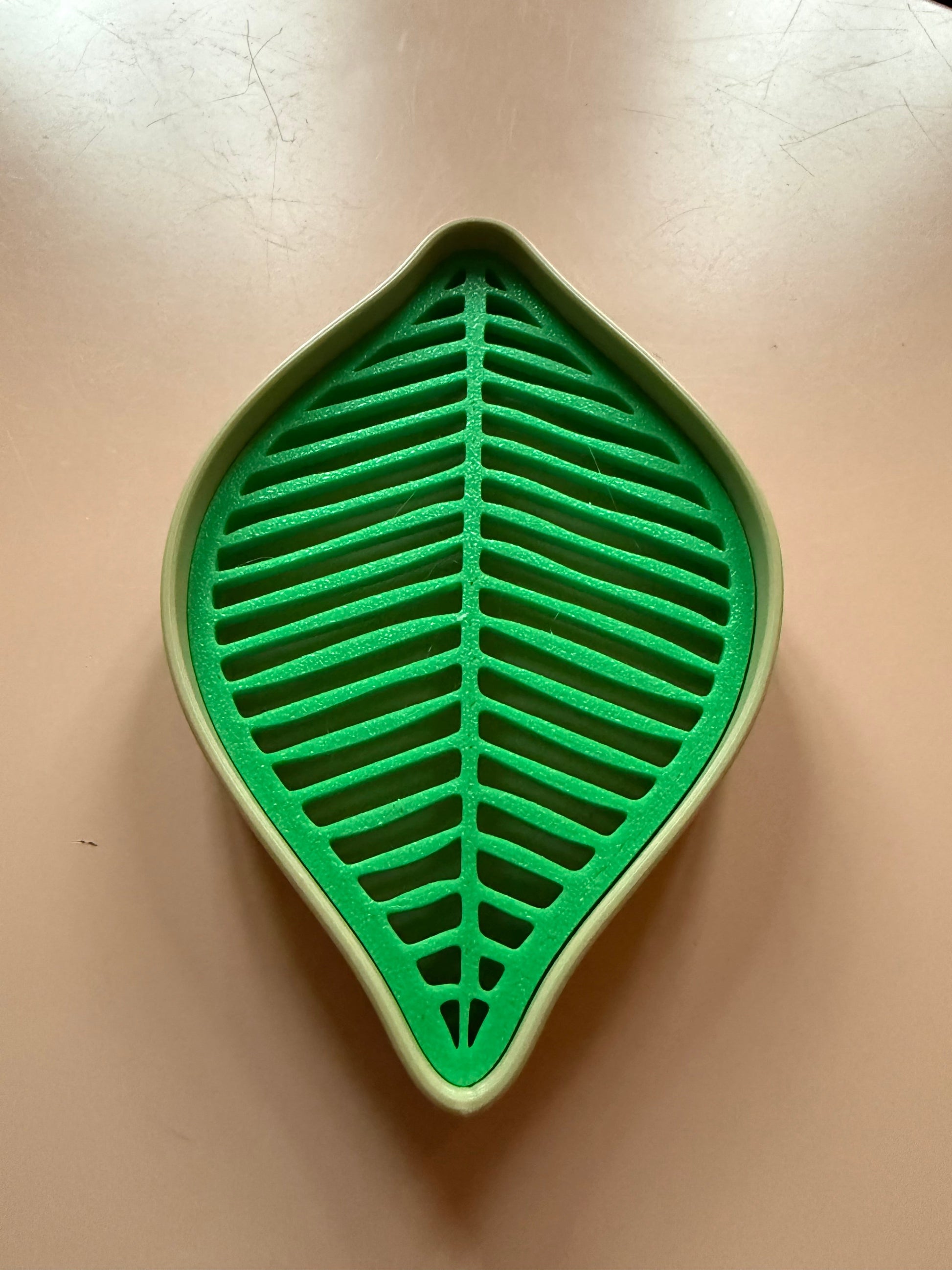 3D Gedruckte Seifenschale grüne Blattform - Nachhaltig & Modern | Designer Badezimmer Deko WichtigeDinge