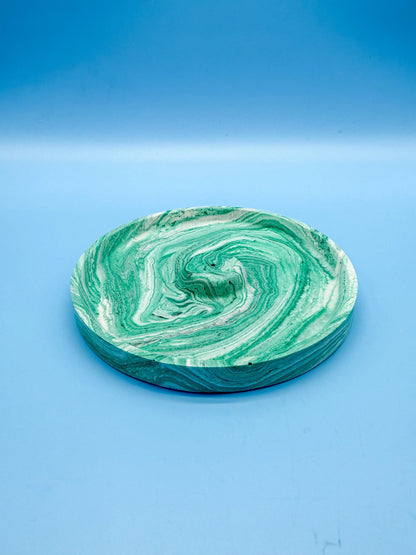 Räucherstäbchenhalter Rund grün Marble Look - Handgemachte Designer Deko WichtigeDinge