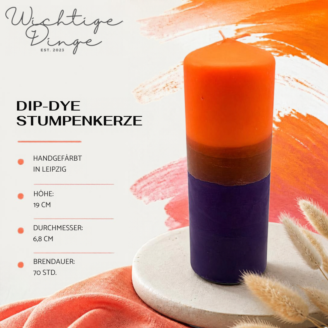 Dip Dye Stumpenkerze – Twilight Pop von WichtigeDinge