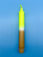 Handgefärbte Dip Dye Kerzen 4er Set - Neon & Gold Mix Mein Shop