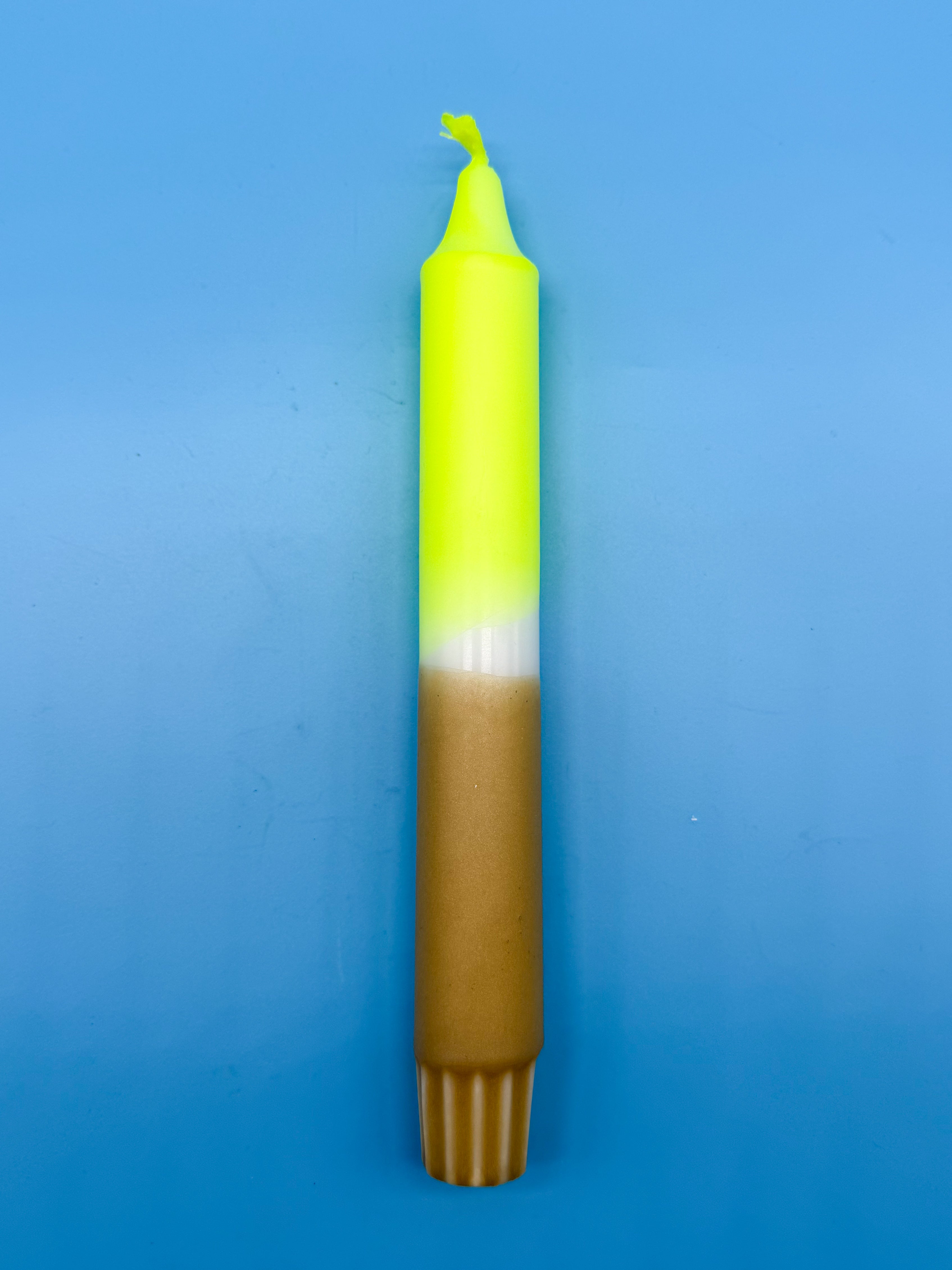 Handgefärbte Dip Dye Kerzen 4er Set - Neon & Gold Mix Mein Shop