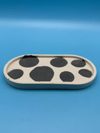 Ablage Oval Kuhfleck Schwarz - Handgemacht Designer Deko Schale WichtigeDinge