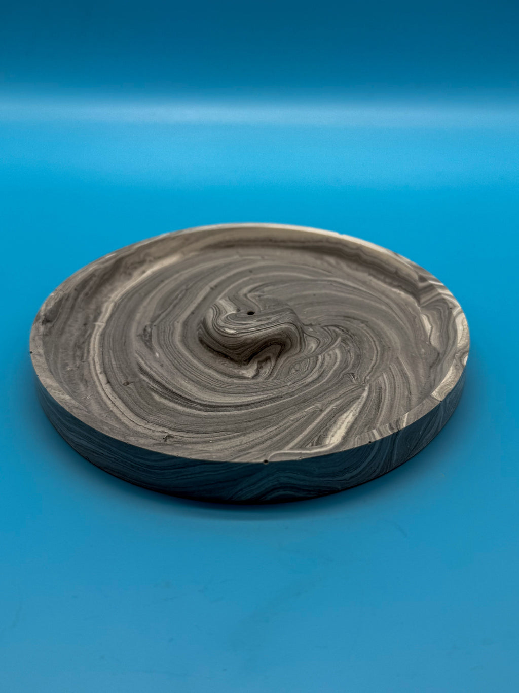 Räucherstäbchenhalter Rund gelb Marble Look - Handgemachte Designer Deko WichtigeDinge