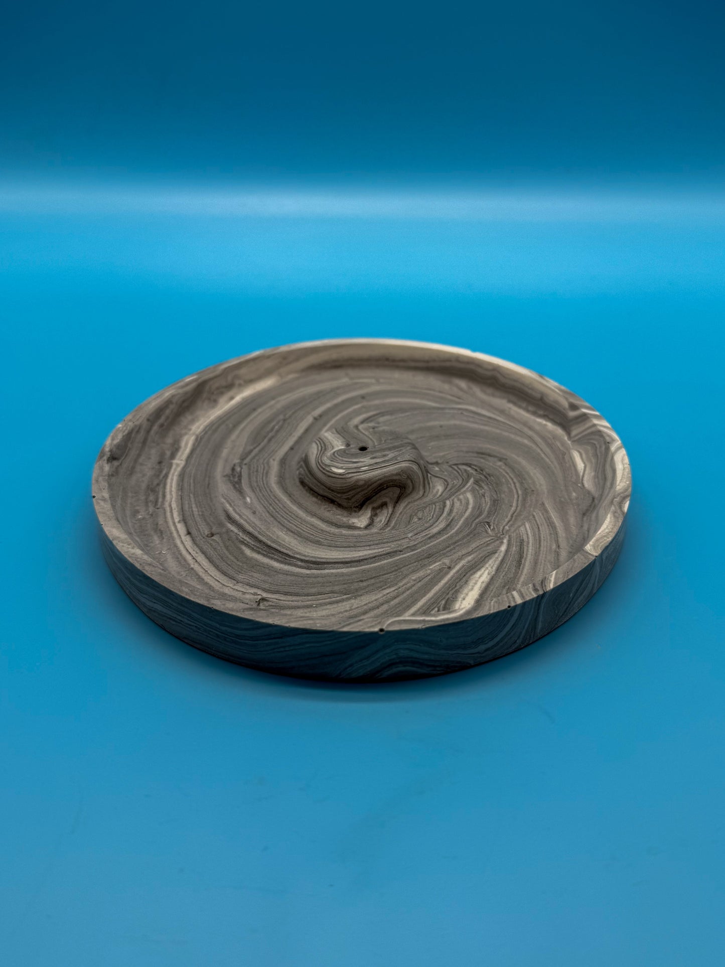 Räucherstäbchenhalter Rund gelb Marble Look - Handgemachte Designer Deko WichtigeDinge