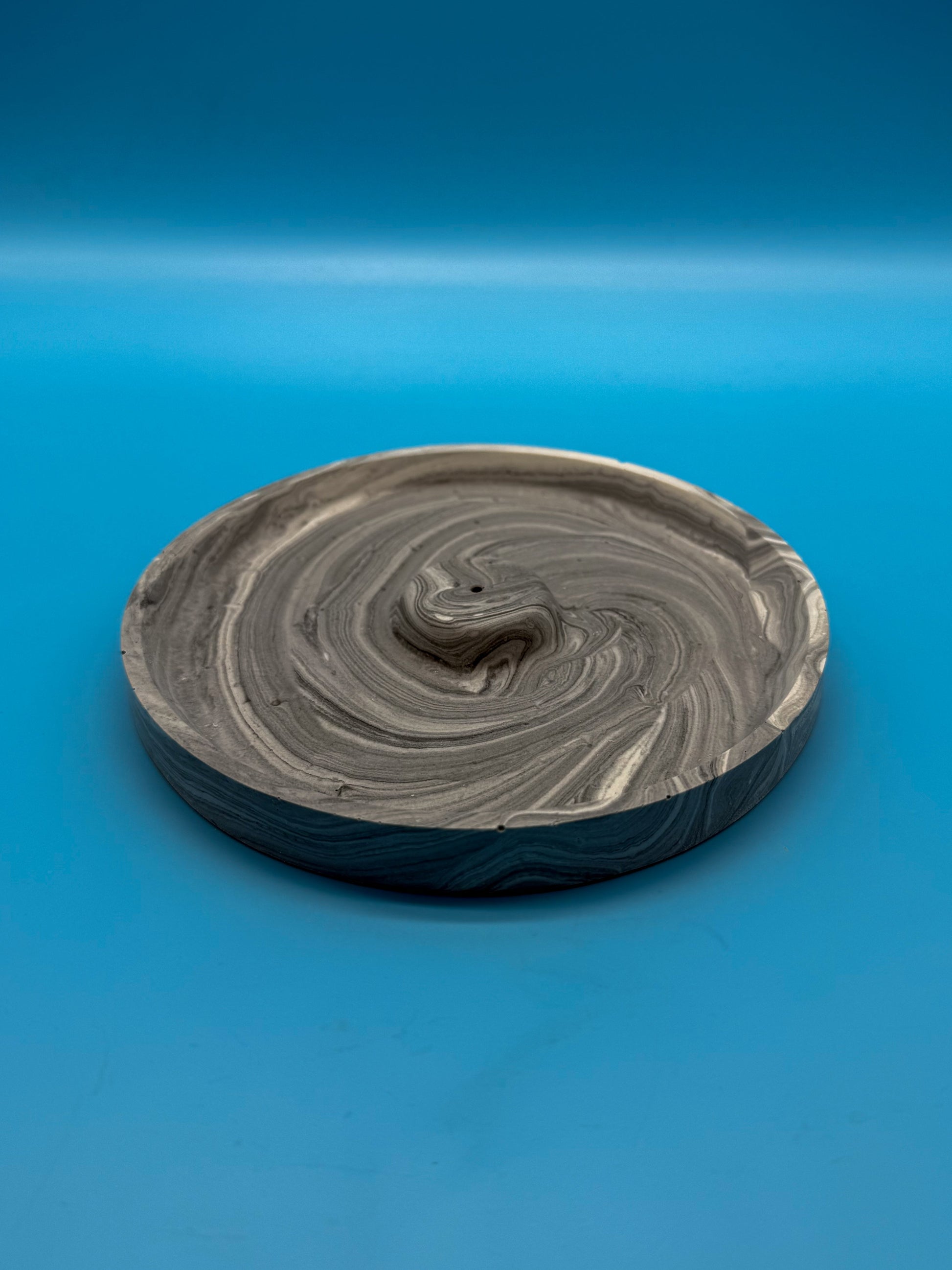 Räucherstäbchenhalter Rund gelb Marble Look - Handgemachte Designer Deko WichtigeDinge