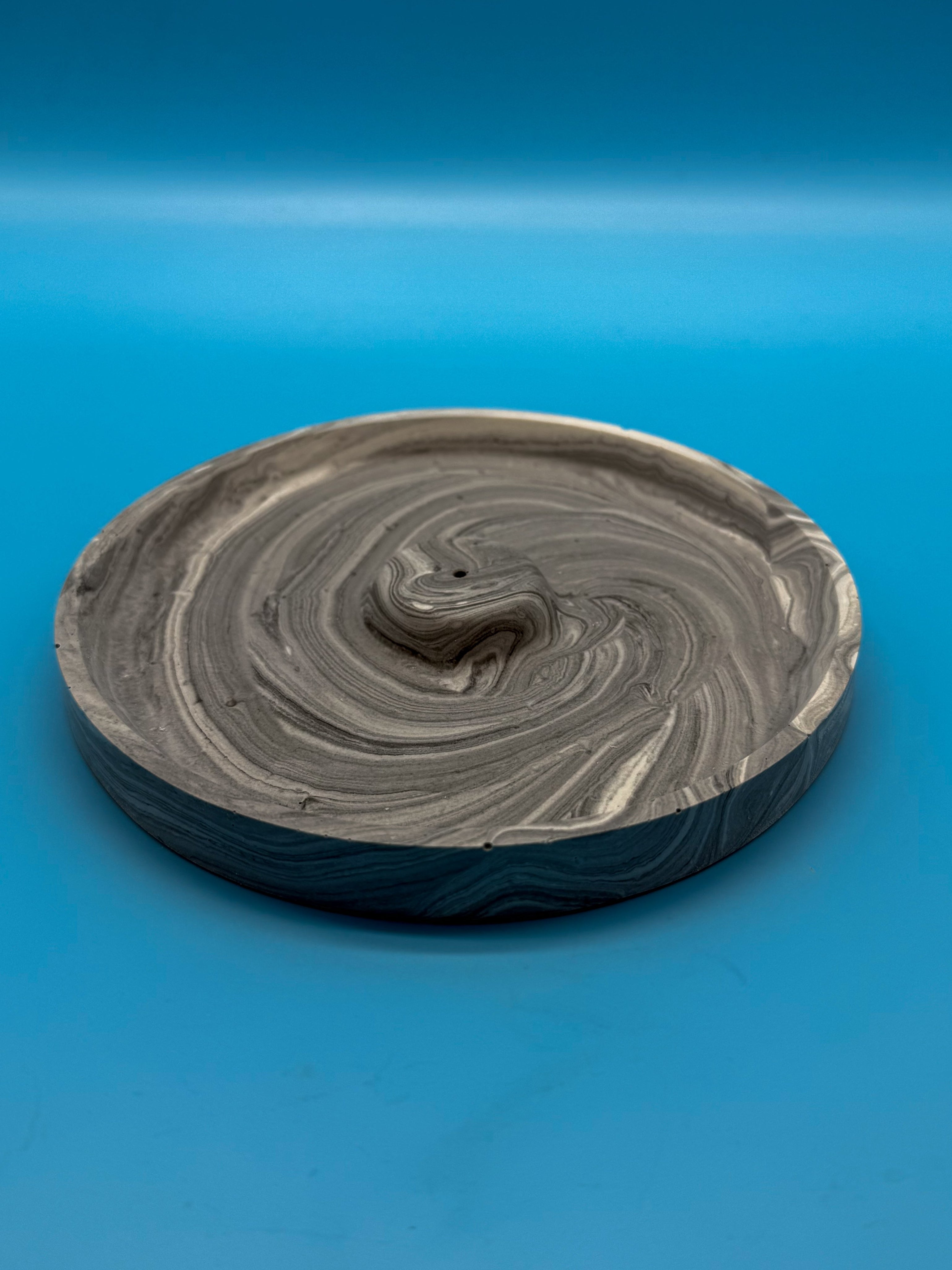 Räucherstäbchenhalter Rund gelb Marble Look - Handgemachte Designer Deko WichtigeDinge