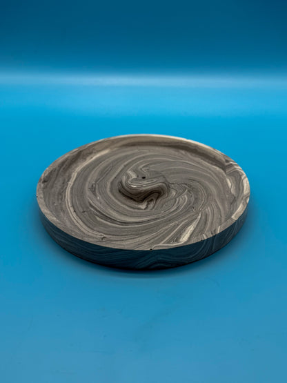 Räucherstäbchenhalter Rund gelb Marble Look - Handgemachte Designer Deko WichtigeDinge