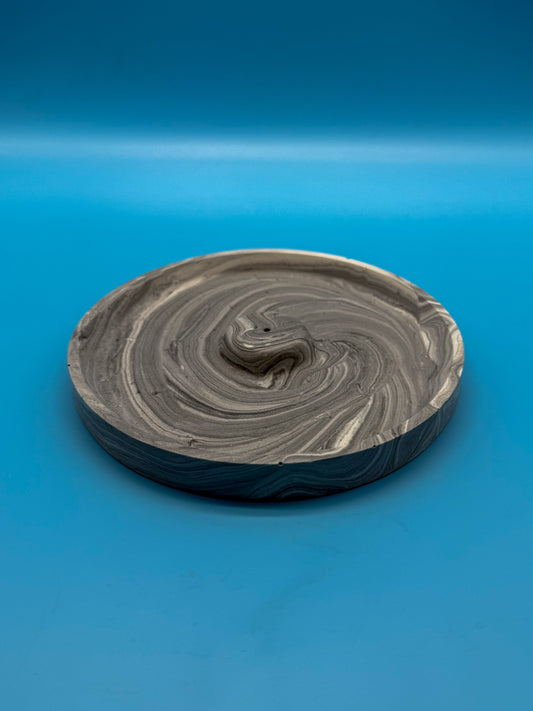 Räucherstäbchenhalter Rund gelb Marble Look - Handgemachte Designer Deko WichtigeDinge