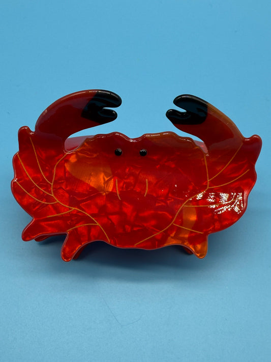 Haarklammer Roter Krebs - Maritimer Haarschmuck Mein Shop
