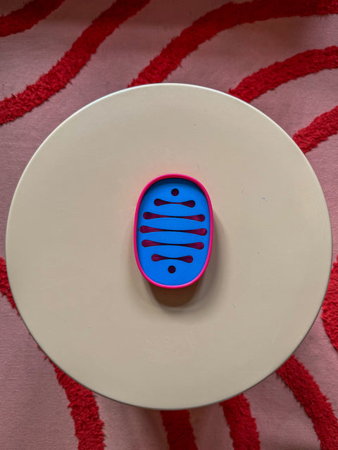 3D-gedruckte Seifenschale – Oval Pink Blau von WichtigeDinge