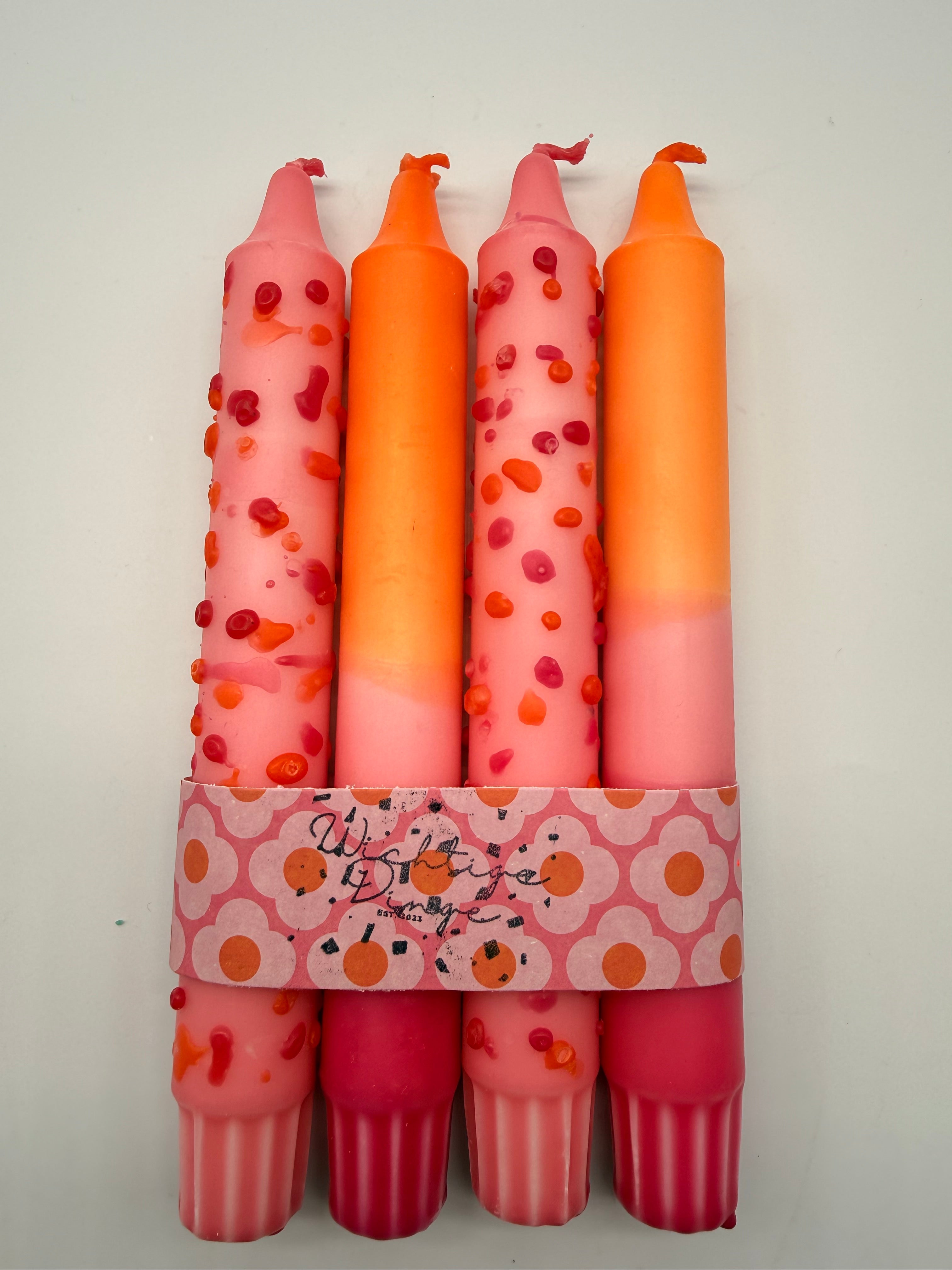 Kerzen 4er Set - Peachy Pop