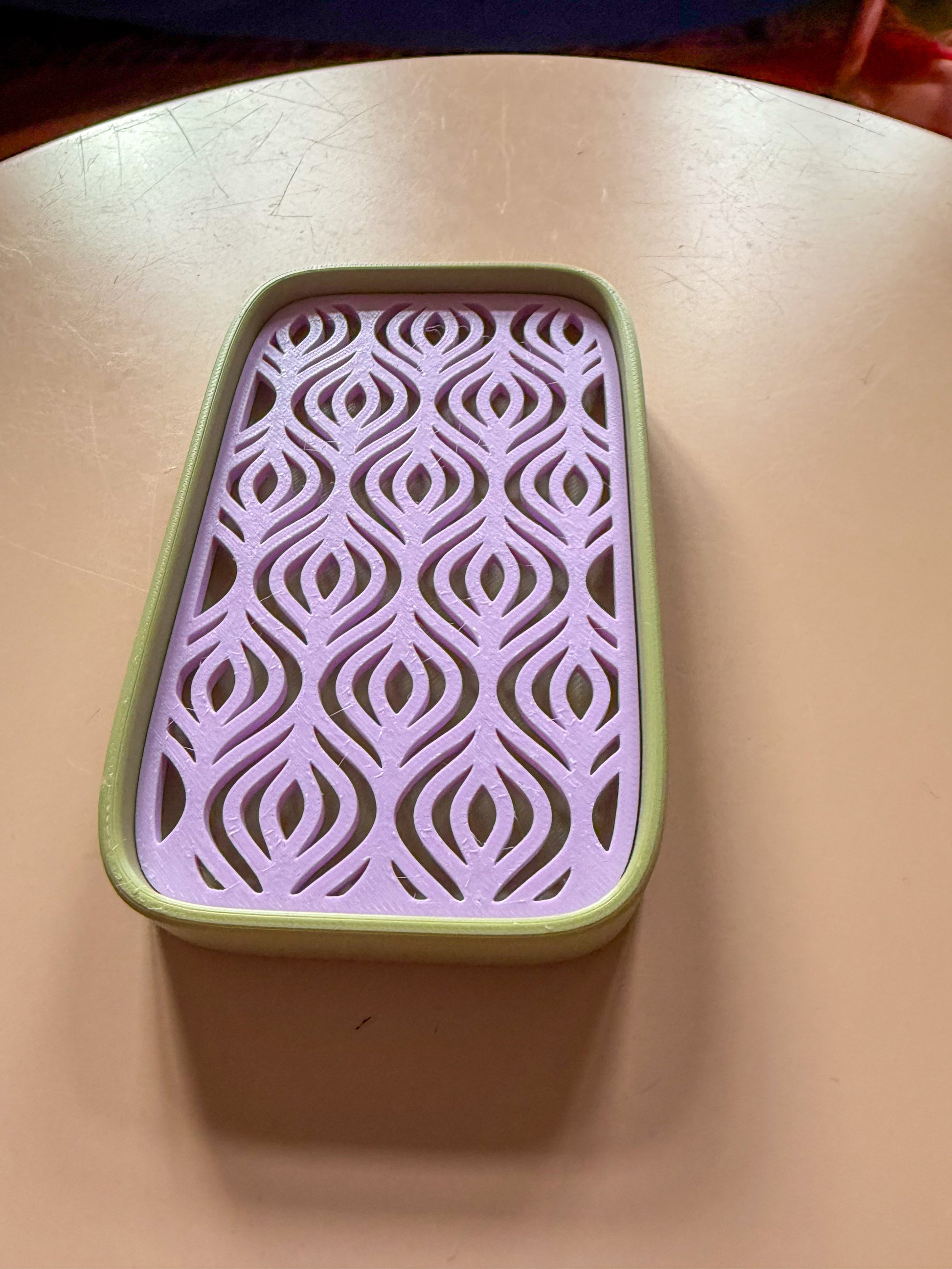 3D Gedruckte Seifenschale pastelliges Grün Lila Modern - Nachhaltig | Designer Badezimmer Deko (Kopie) WichtigeDinge