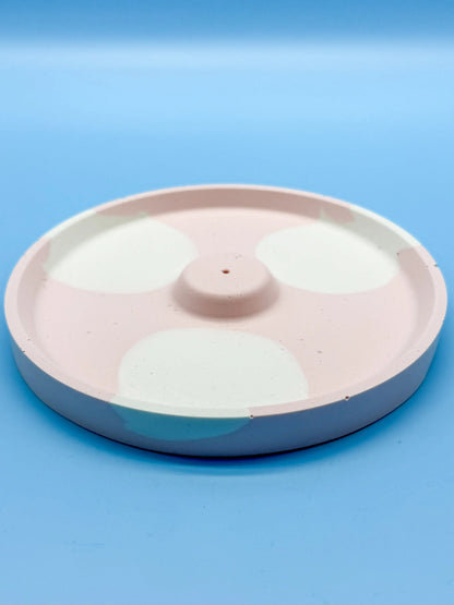 Räucherstäbchenhalter Rund Rosa Wolken - Handgemachte Designer Deko WichtigeDinge