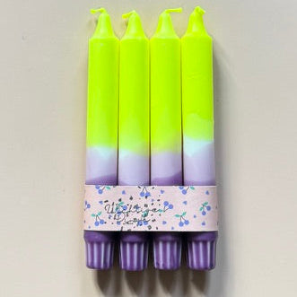 Dip Dye Kerzen 4er Set – Sunset Lavender von WichtigeDinge