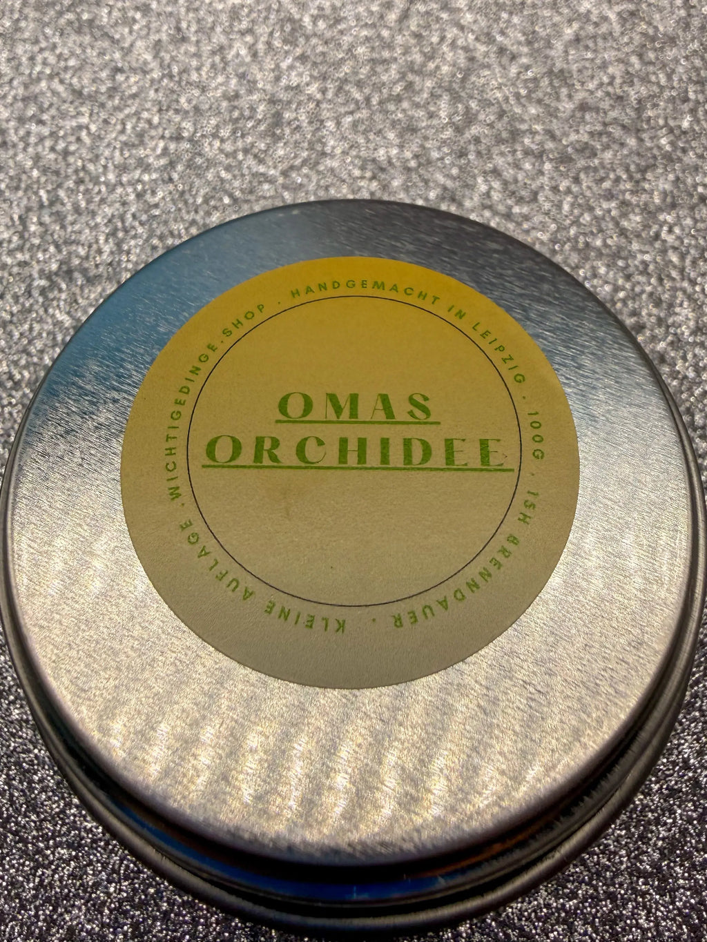 Duftkerze Omas Orchidee 100g – Handgemacht in Leipzig WichtigeDinge