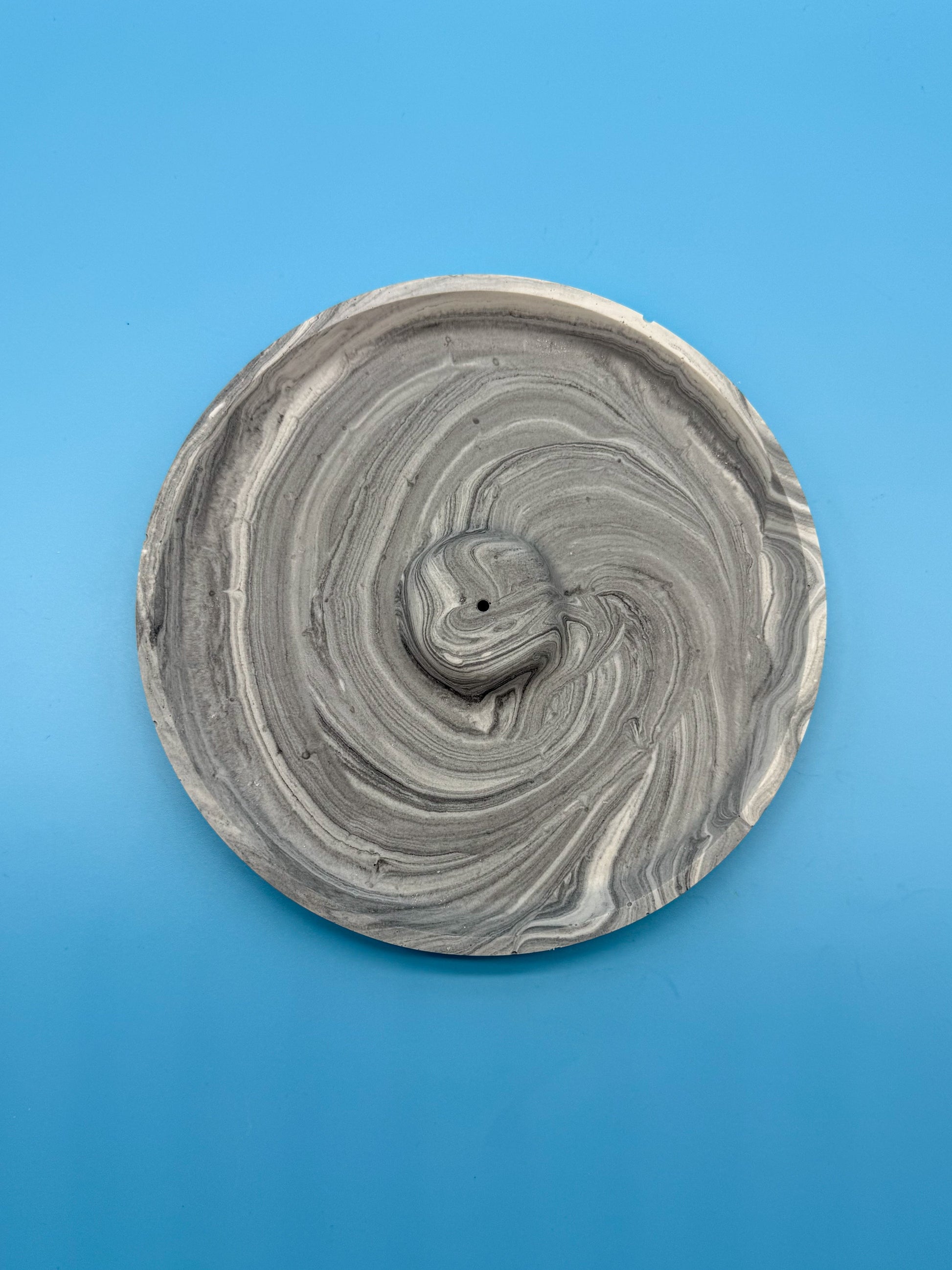 Räucherstäbchenhalter Rund gelb Marble Look - Handgemachte Designer Deko WichtigeDinge