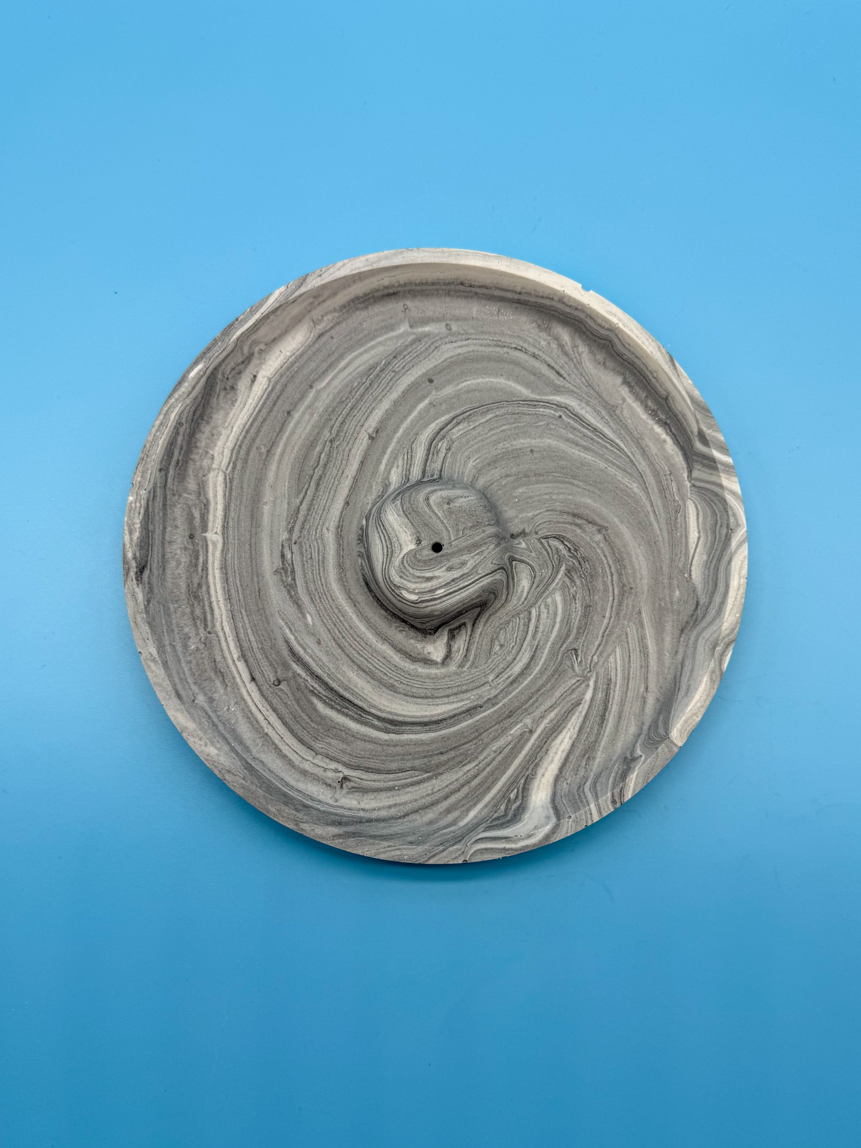 Räucherstäbchenhalter Rund gelb Marble Look - Handgemachte Designer Deko WichtigeDinge
