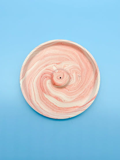 Räucherstäbchenhalter Rund Marble Look - Handgemachte Designer Deko WichtigeDinge