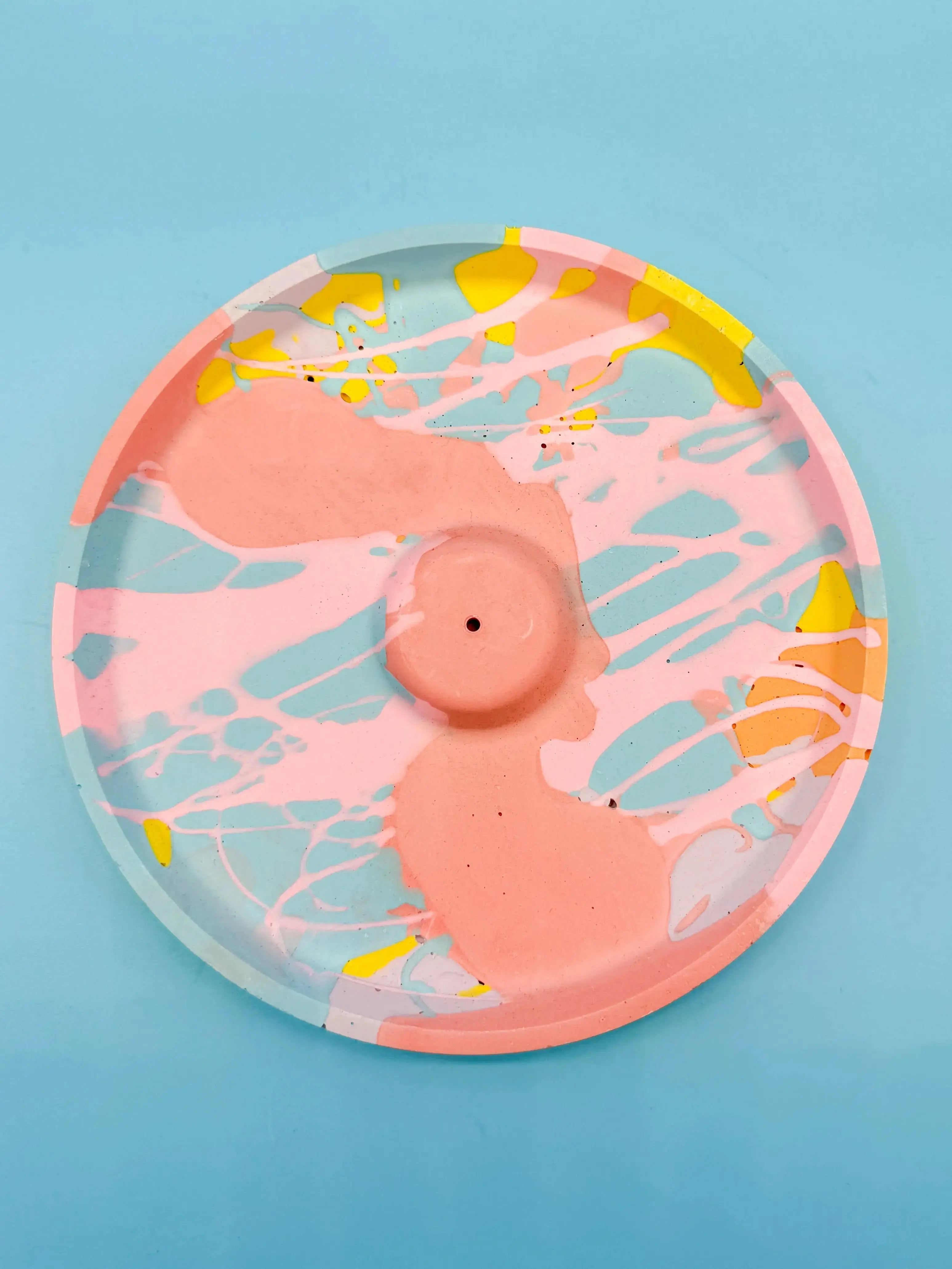 Räucherstäbchenhalter rund bunt SplishSplash - Handgemachte Designer Deko WichtigeDinge