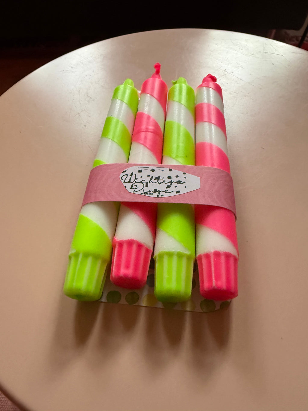 Kerzen 4er Set - Neon Twister