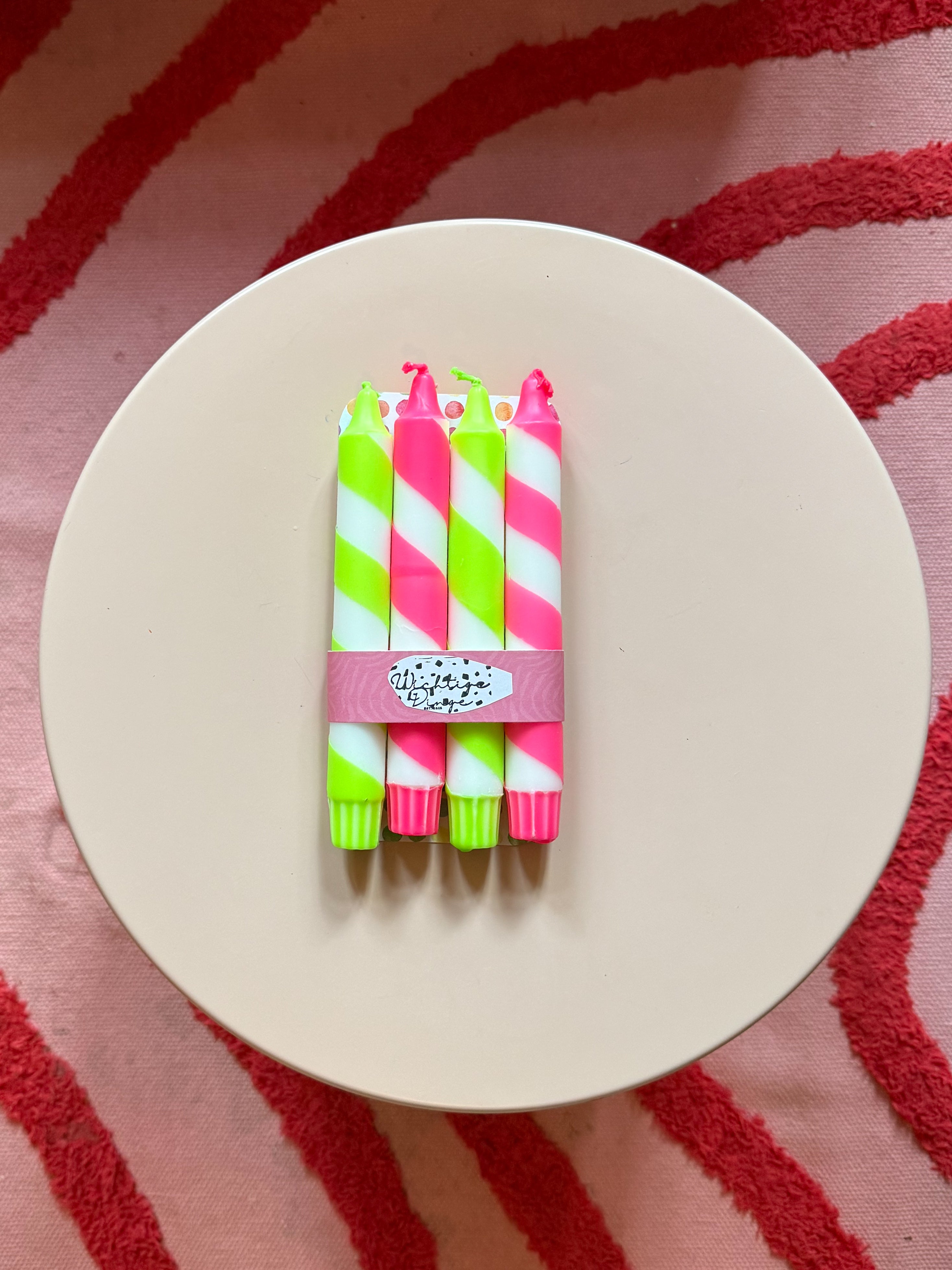 Kerzen 4er Set - Neon Twister