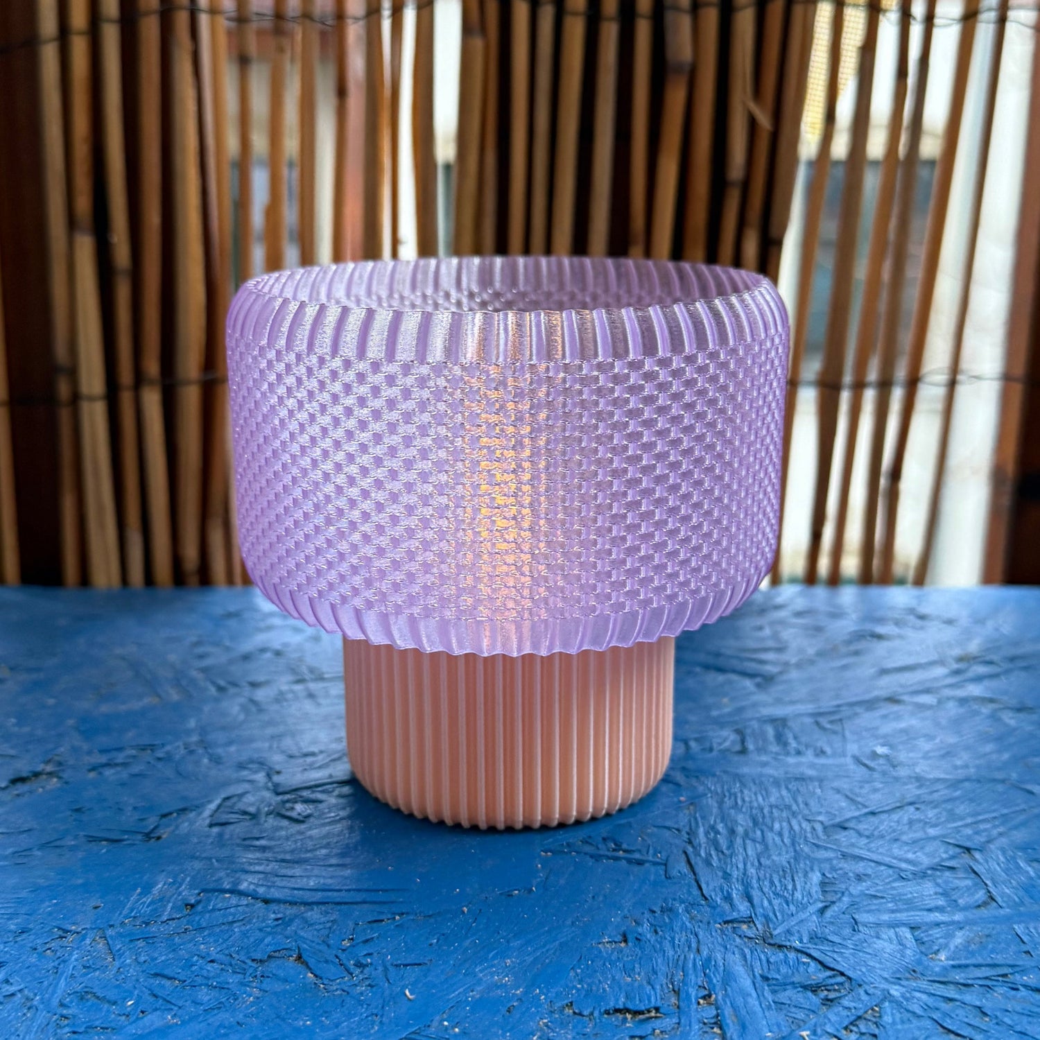 3D gedruckte LED Teelicht Lampe – Rosa Stimmungslicht | Modernes Nachtlicht WichtigeDinge