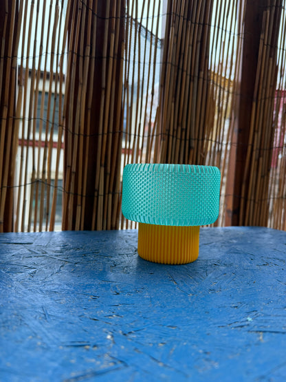 3D gedruckte LED Teelicht Lampe – Schalenförmig in Grün | Modernes Licht WichtigeDinge