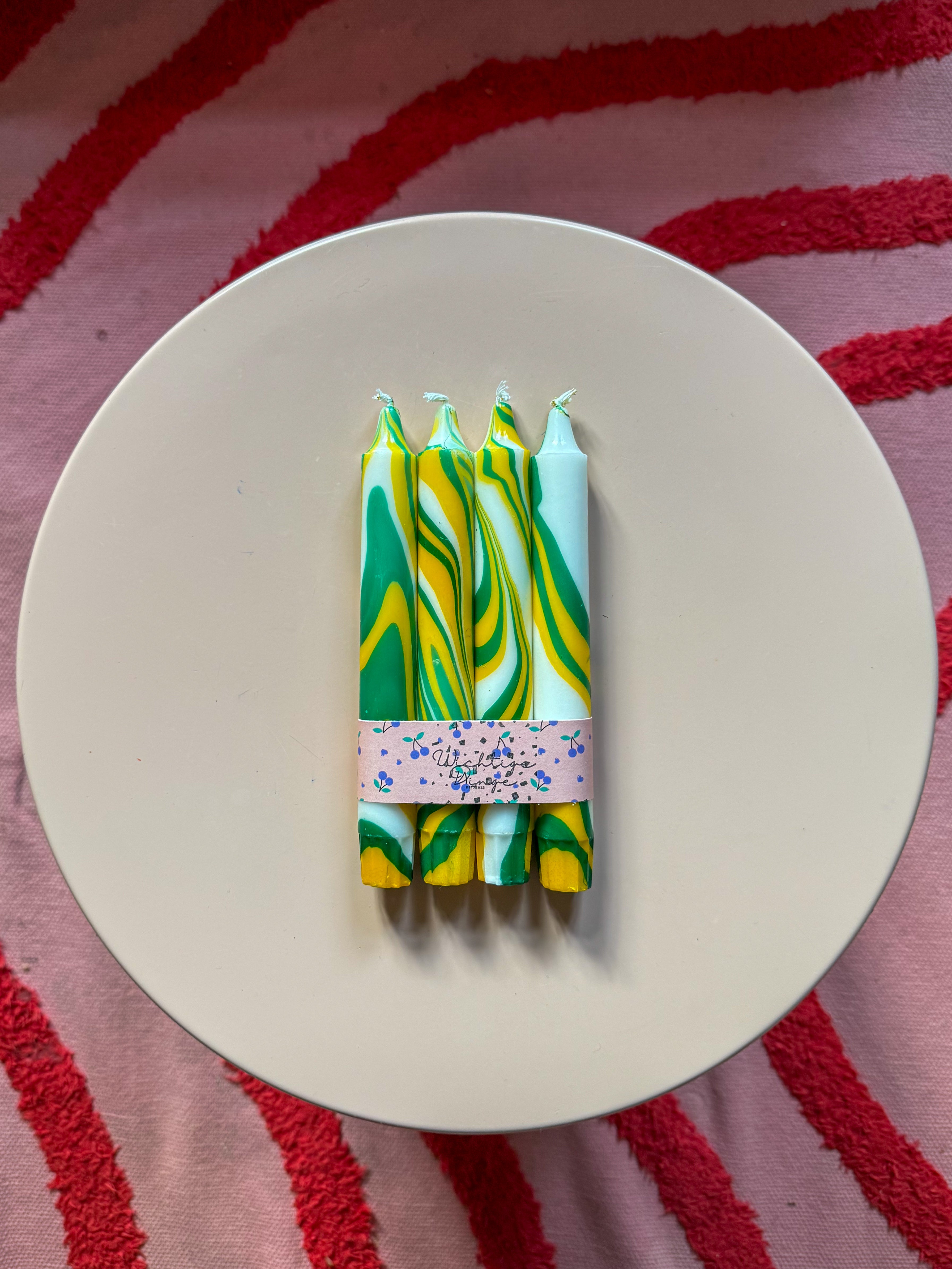 Kerzen 4er Set - Lime Marble