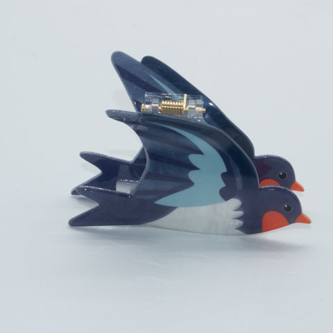Haarklammer – Blauer Singvogel von WichtigeDinge